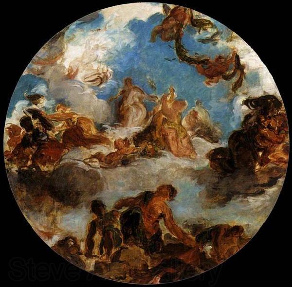 Eugene Delacroix Sketch for Peace Descends to Earth